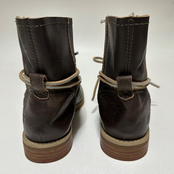 Timberland Earthkeepers Savin Hill Women 6 Brown Leather Lace Up Ankle Boots New - Picture 7 of 8